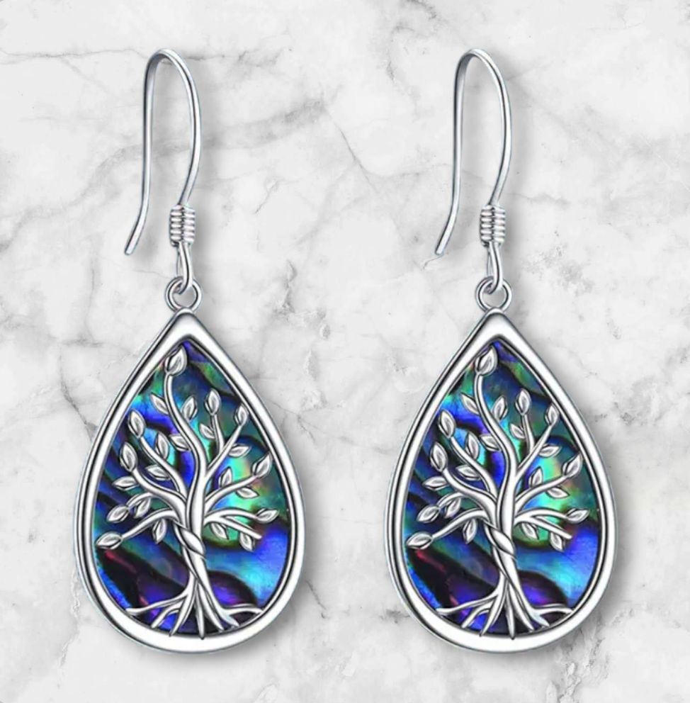 Tree Of Life Water Drop Earrings