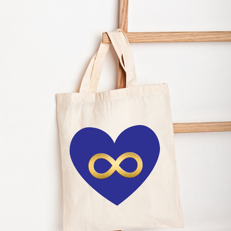 Blue Heart Canvas Bag