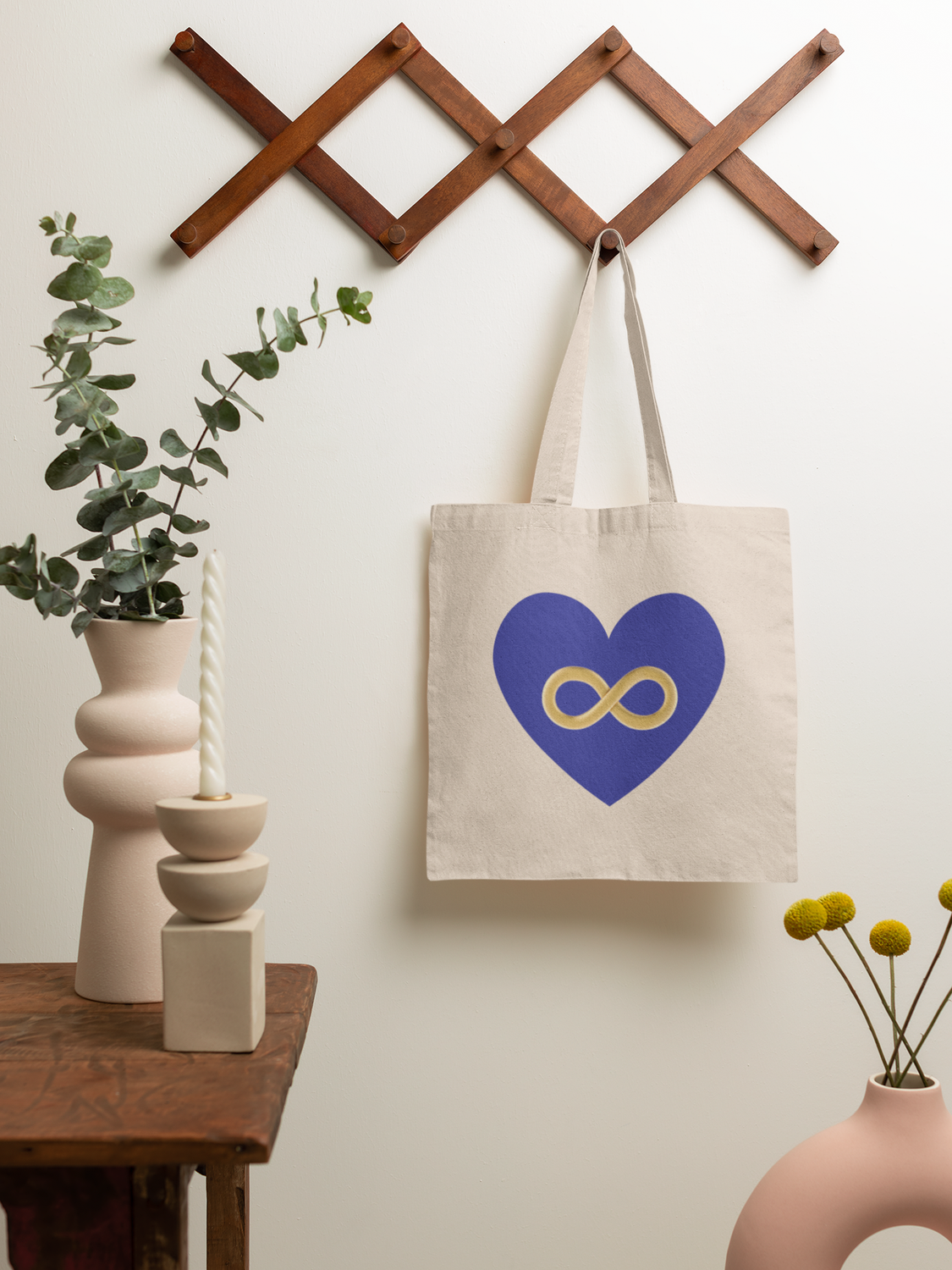 Blue Heart Canvas Bag
