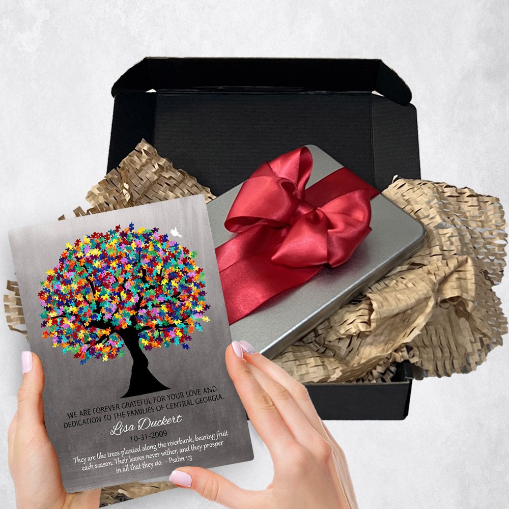 Puzzle Tree Leaves Personalized Teacher Appreciation Gift Delivery for Teacher TOY-1498