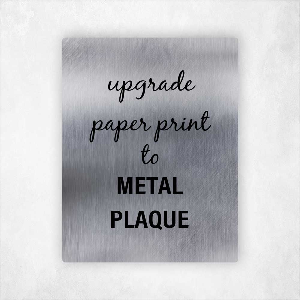 Upgrade 11x14 Paper Print to 11x14 Metal Plaque