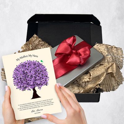 Violet Tree Metal Plaque Family Gift Delivery For Mom Toy-1551