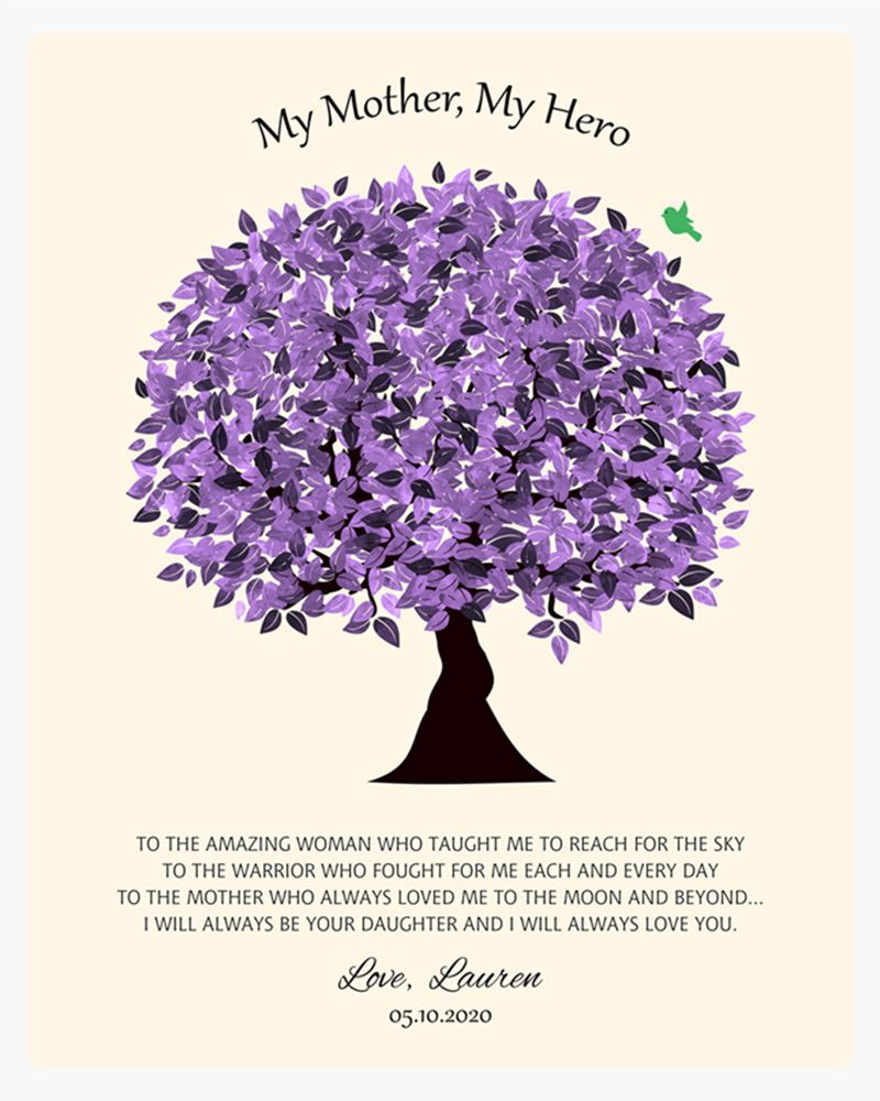 Violet Tree Mother's Day Wall Plaque Gift for Mom LTC-1551