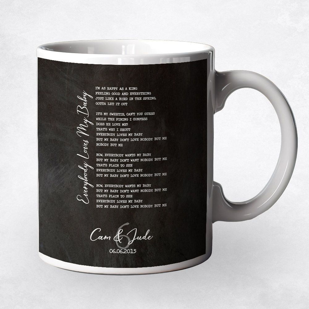 Song Lyrics Anniversary Ceramic Coffee Mug Gift For Couples M-1922