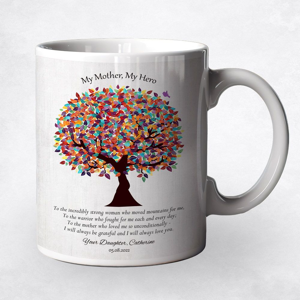 Spring Tree Family Ceramic Coffee Mug Gift For Mom M-1555