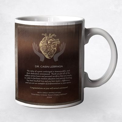 Heart Doctor Retirement Anatomy Illustration Corporate Ceramic Coffee Mug Gift For Doctor M-2103