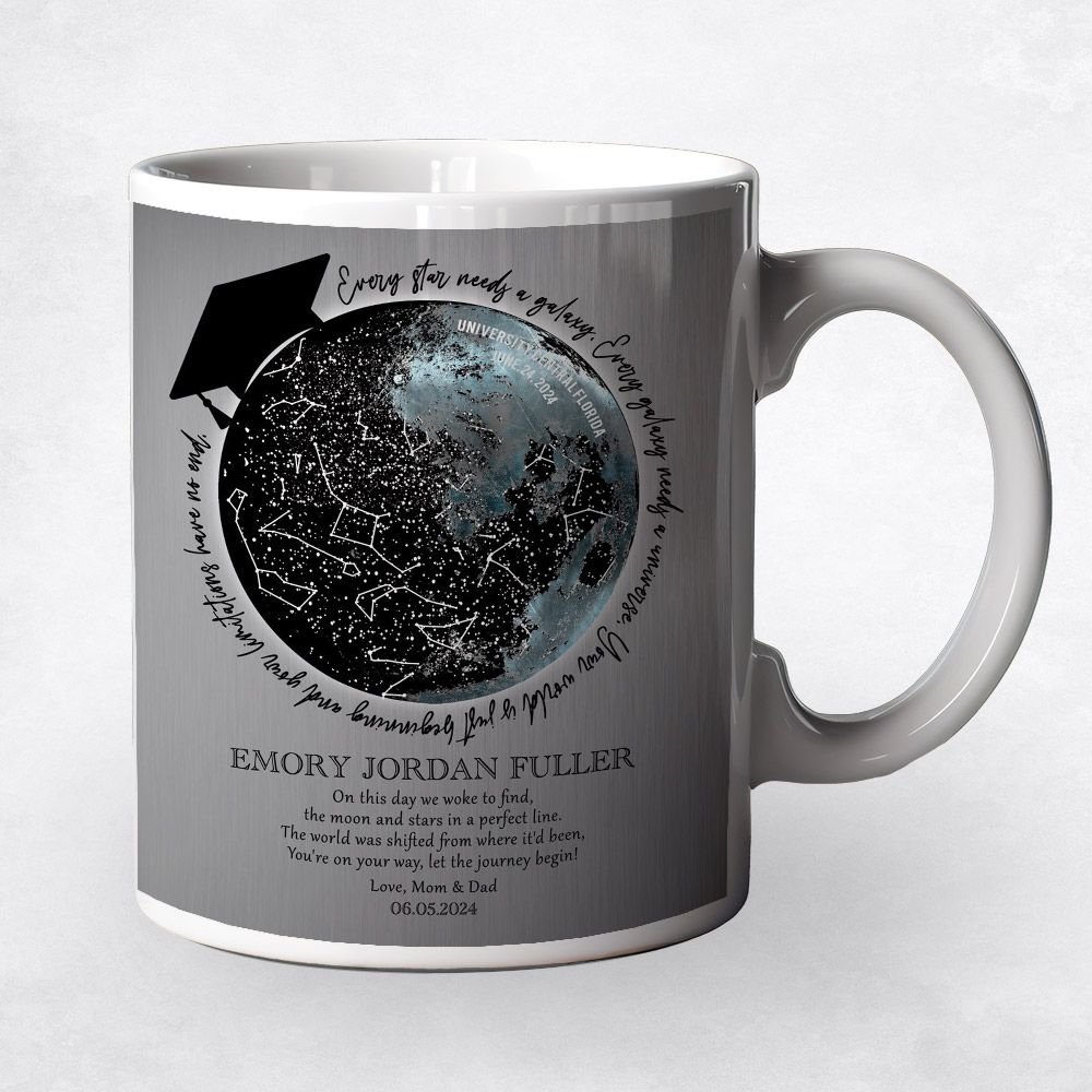 Moand  Star Map Family Ceramic Coffee Mug Gift For Graduate M-1577