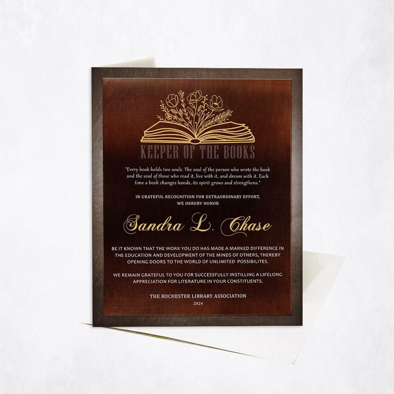 Librarian Appreciation Award Corporate Stationery Card For Librarian C-2105