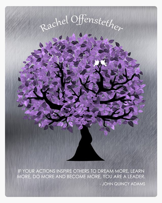 Purple Tree Tin Leadership Appreciation Wall Plaque Gift for Mentor LTC-1488