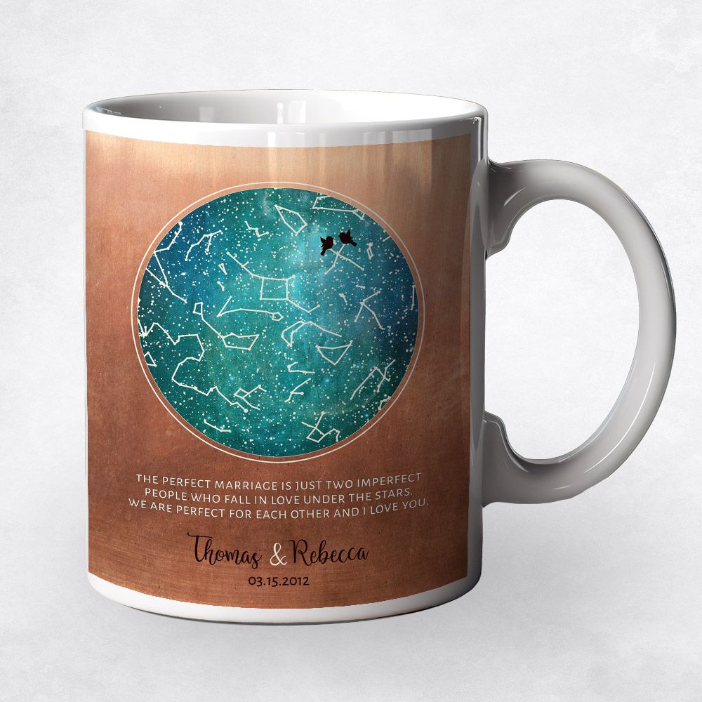 Star Map Anniversary Ceramic Coffee Mug Gift For Couples M-1759