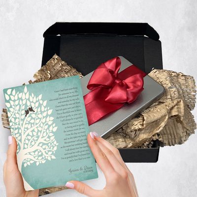 Side Tree On Turquoise Metal Plaque Wedding Gift Delivery For Mother Of The Bride Toy-1130