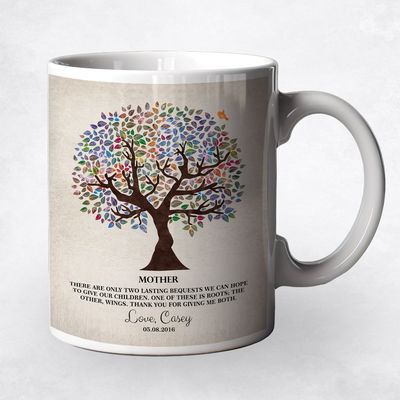 Colorful Olive Tree Family Ceramic Coffee Mug Gift For Mother M-1247