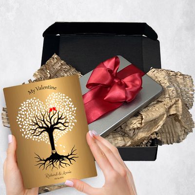 Heart Shape Tree Metal Plaque Anniversary Gift Delivery For Couples Toy-1817