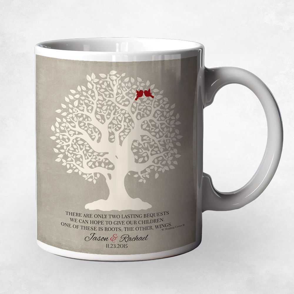 Knotty Tree Wedding Ceramic Coffee Mug Gift For Parents M-1122