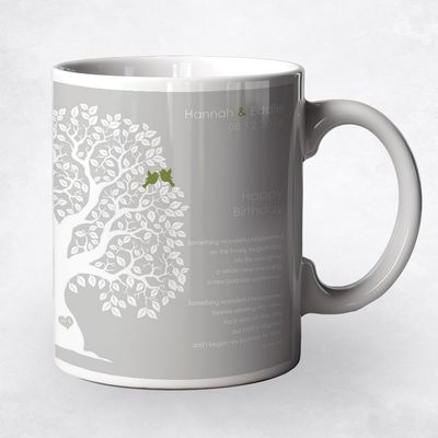 Side Owl Tree Family Ceramic Coffee Mug Gift For Spouse M-1720