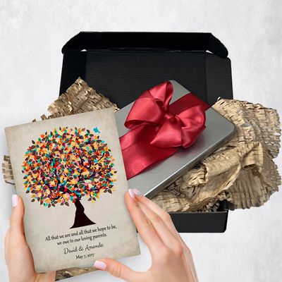 Autumn Tree Metal Plaque Wedding Gift Delivery For Parents Toy-1504