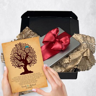 Knotty Tree On Gold Metal Plaque Wedding Gift Delivery For Mother Of The Groom Toy-1126