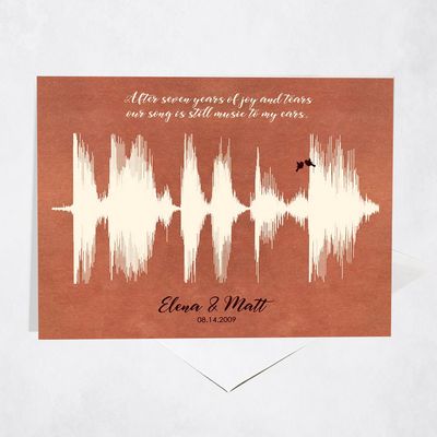 Soundwave Anniversary Stationery Card For Couples C-1778