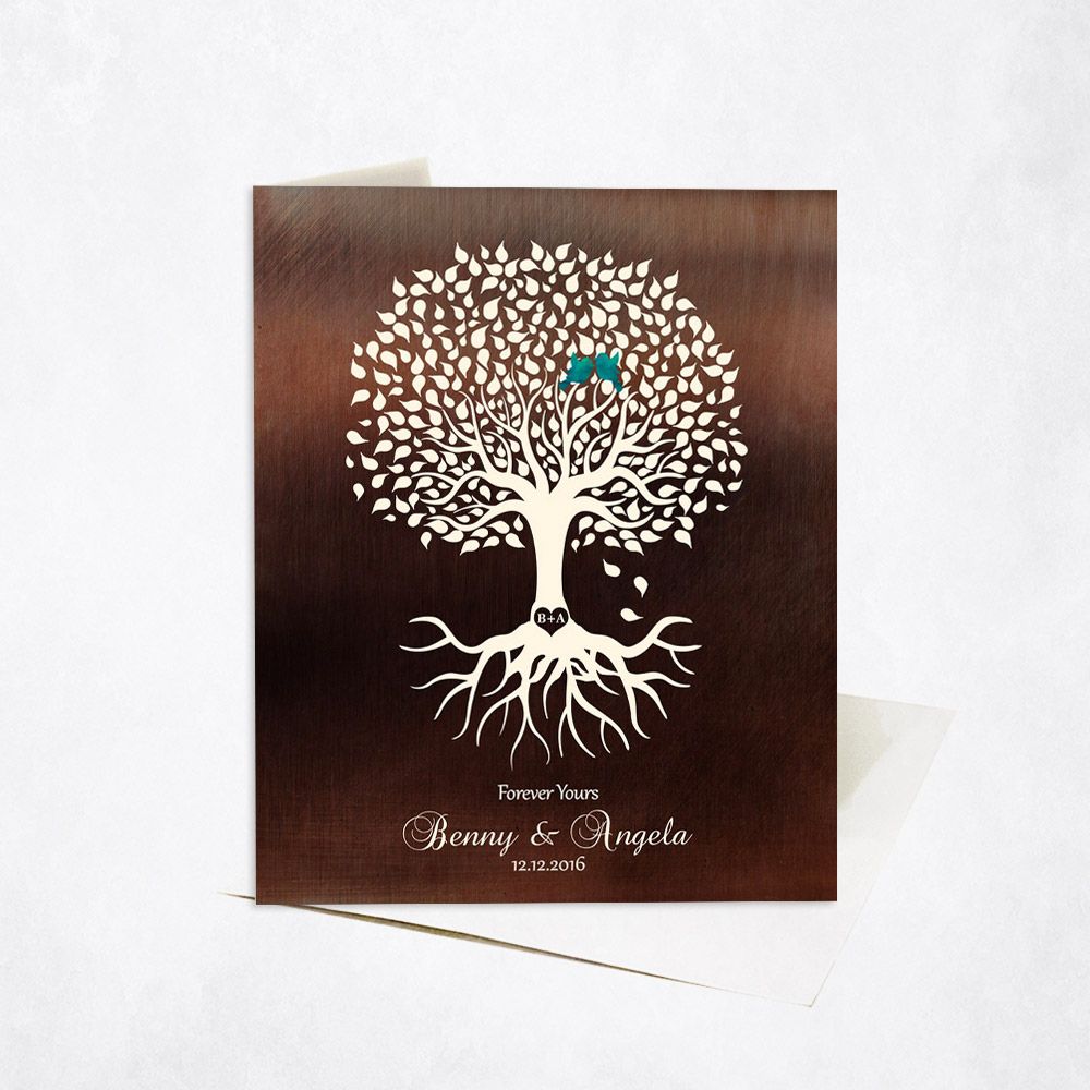 Tree With Roots Wedding Stationery Card For Couples C-1426