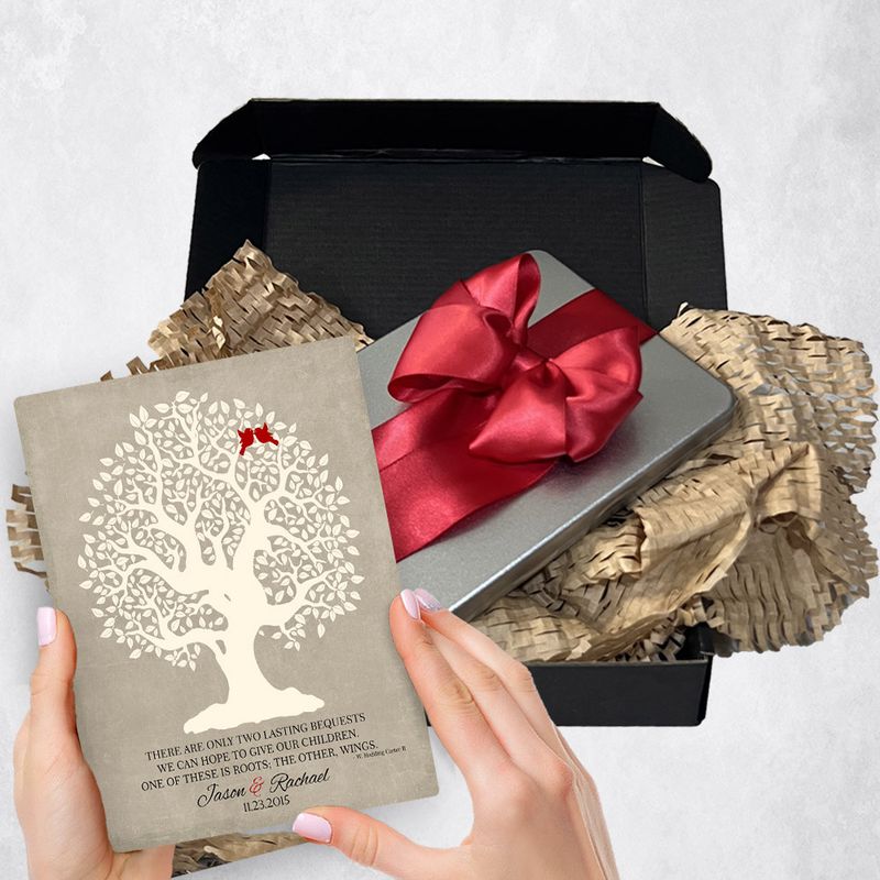 Knotty Tree Metal Plaque Wedding Gift Delivery For Parents Toy-1122