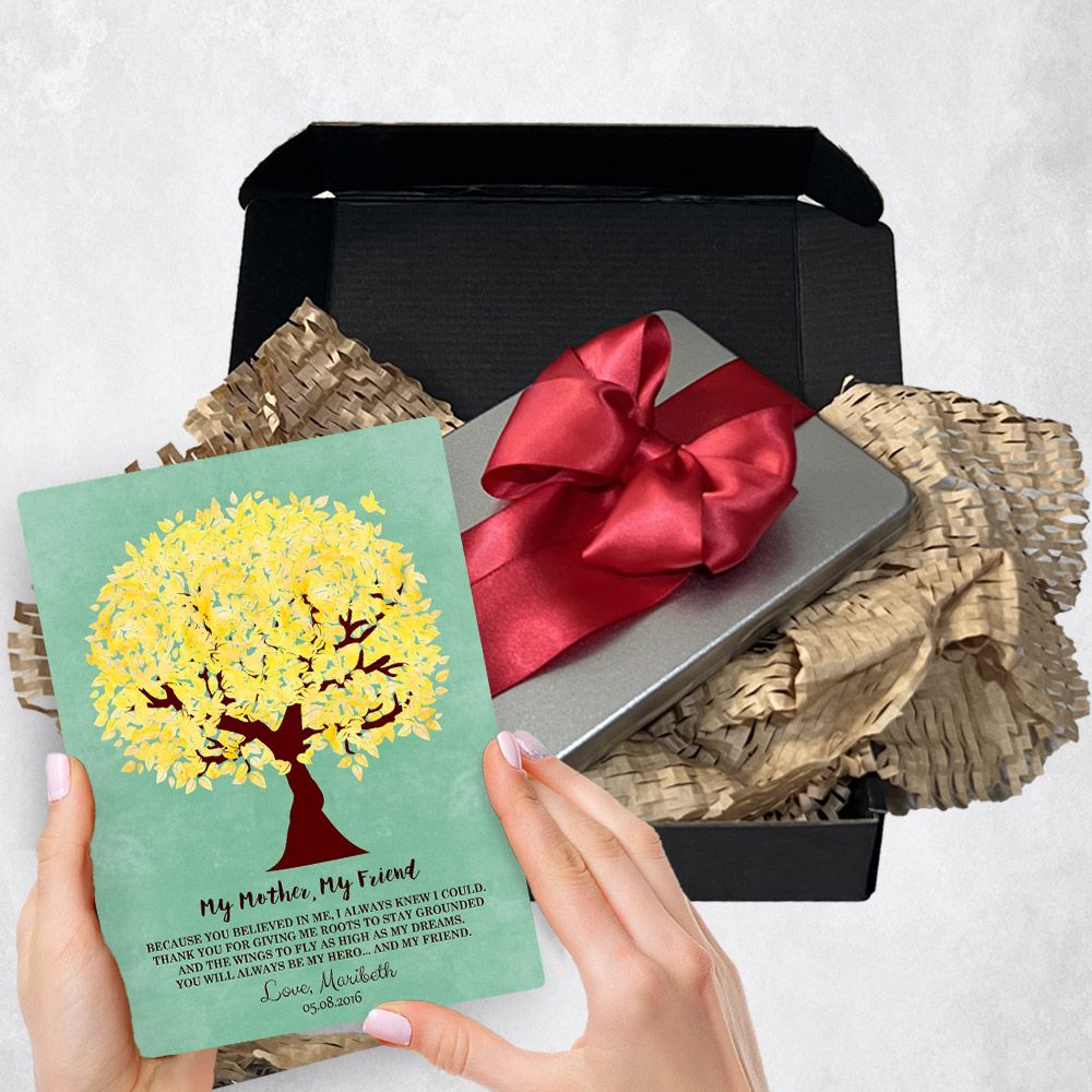 Yellow Tree Metal Plaque Family Gift Delivery For Mother Toy-1238