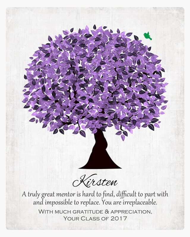 Purple Tree Leadership Appreciation Wall Plaque Gift for Mentor LTC-1477