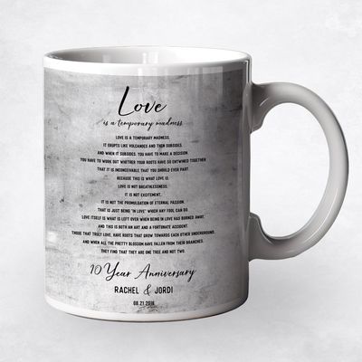 Wedding Reading Anniversary Ceramic Coffee Mug Gift For Couples M-1904