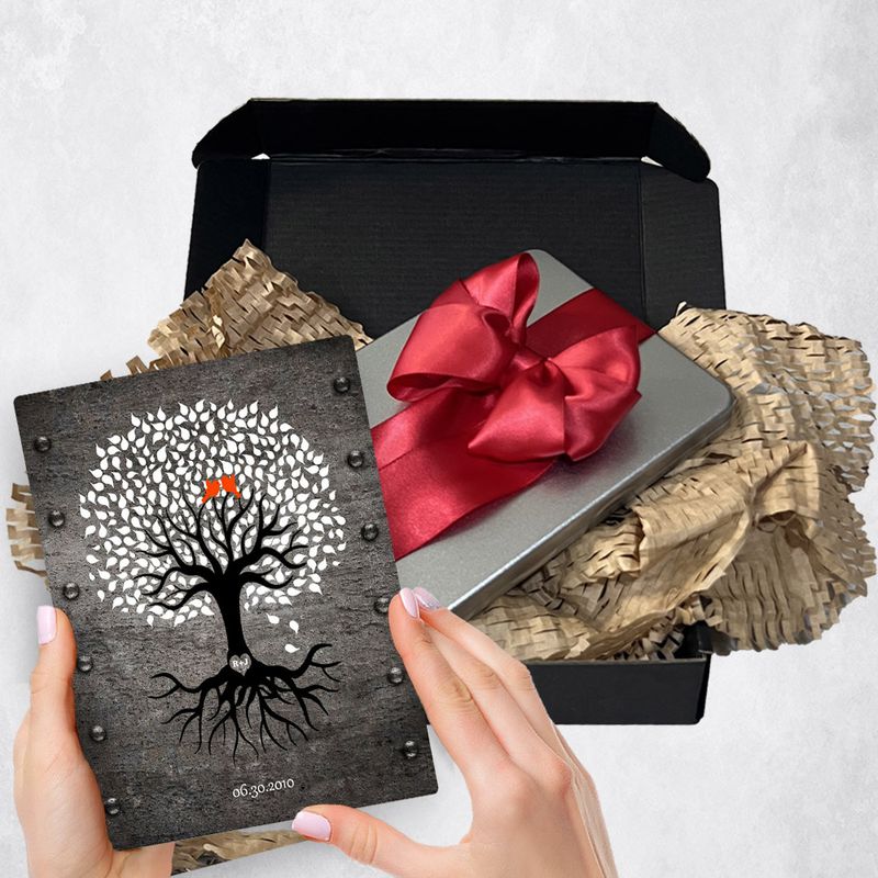 Tree With Roots Metal Plaque Anniversary Gift Delivery For Couples Toy-1373