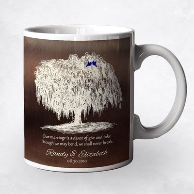 Willow Silhouette Anniversary Ceramic Coffee Mug Gift For Couples M-1380