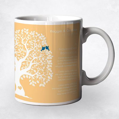 Side Owl Tree Wedding Ceramic Coffee Mug Gift For Couples M-1711