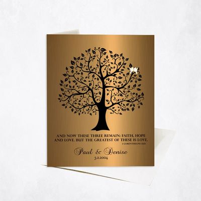 Onyx Curly Tree Anniversary Stationery Card For Couples C-1456