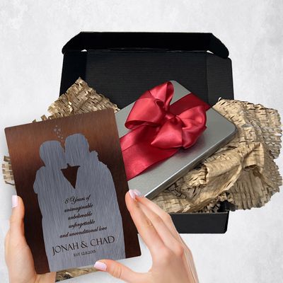 Couple Silhouette Metal Plaque Anniversary Gift Delivery For Couples Toy-1862