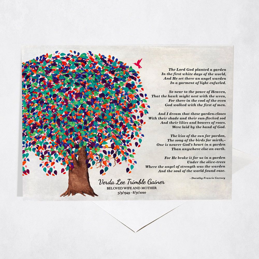 Willow Tree Family Stationery Card For Bereaved Family C-1103