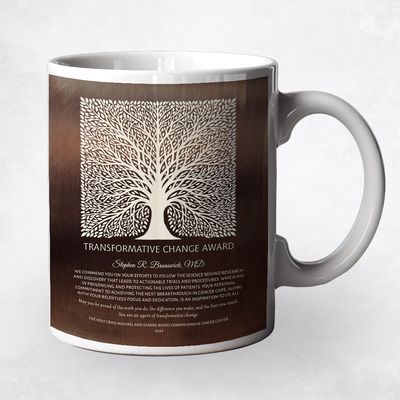 Elaborate Square Tree Corporate Ceramic Coffee Mug Gift For Doctor M-1582