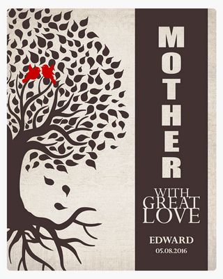 Mother Side Tree with Roots Mother's Day Wall Plaque Gift for Mom LTC-1226