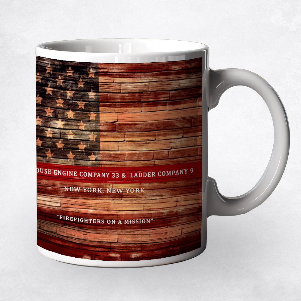 Fire Department Thin Red Line American Flag Corporate Ceramic Coffee Mug Gift For Fire Fighters M-2…