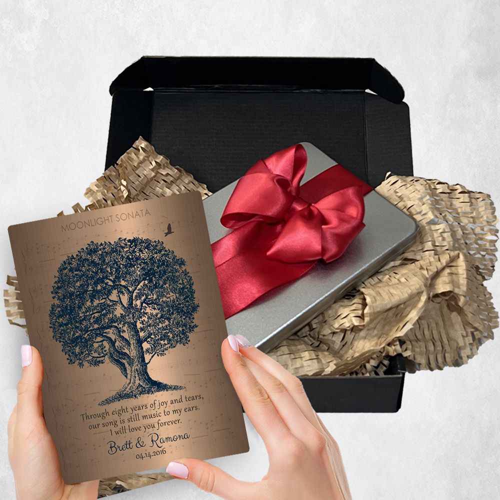 Large Oak Tree Metal Plaque Anniversary Gift Delivery For Couples Toy-1379