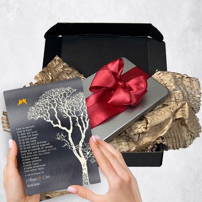 Bare Tree Metal Plaque Anniversary Gift Delivery For Couples Toy-1297