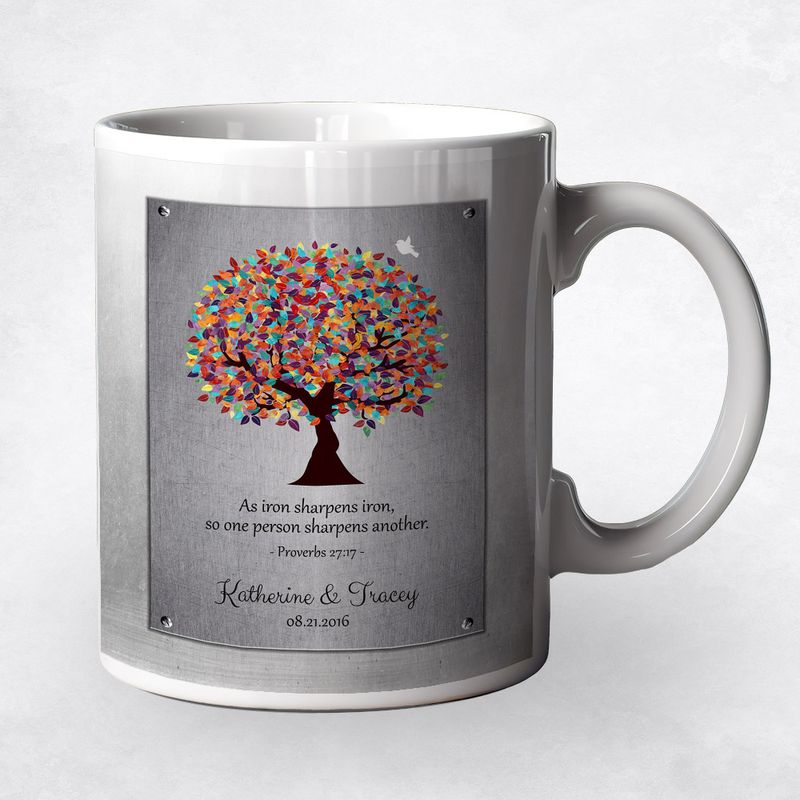 Tree Silhouette Anniversary Ceramic Coffee Mug Gift For Couples M-1902