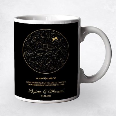 Star Map Anniversary Ceramic Coffee Mug Gift For Couples M-1760