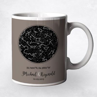 Star Map Anniversary Ceramic Coffee Mug Gift For Couples M-1738