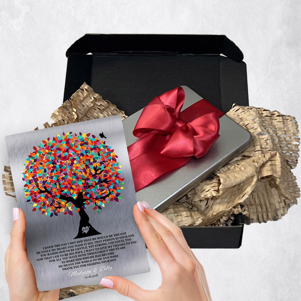 Colorful Spring Tree Metal Plaque Wedding Gift Delivery For Mother Of The Groom Toy-1209