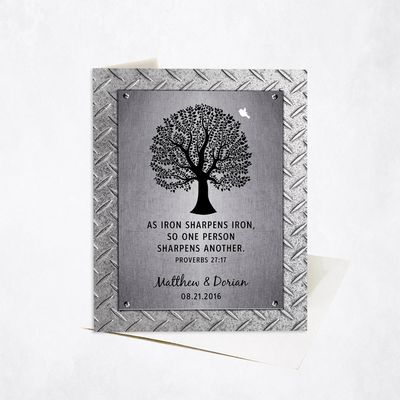 Tree Silhouette Anniversary Stationery Card For Couples C-1901