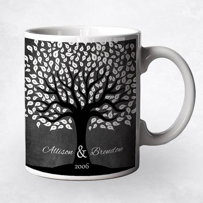 Dramatic Tree Anniversary Ceramic Coffee Mug Gift For Couples M-1402