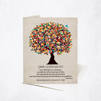 Late Spring Tree Community Stationery Card For Teacher C-1321