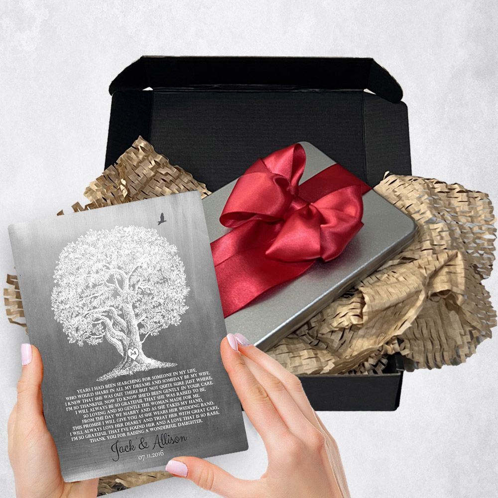 Large Oak Tree Metal Plaque Wedding Gift Delivery For Mother Of The Bride Toy-1416