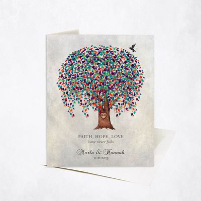 Colorful Willow Tree Anniversary Stationery Card For Couples C-1522