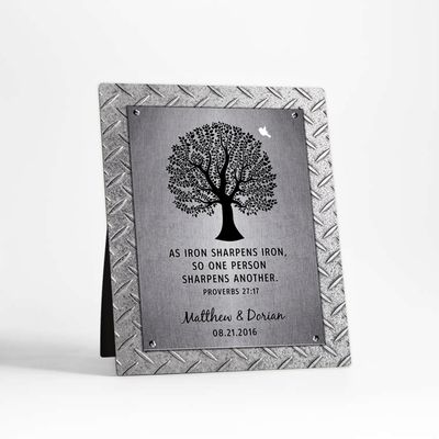 Iron 5x7 Desktop Plaque Anniversary Gift