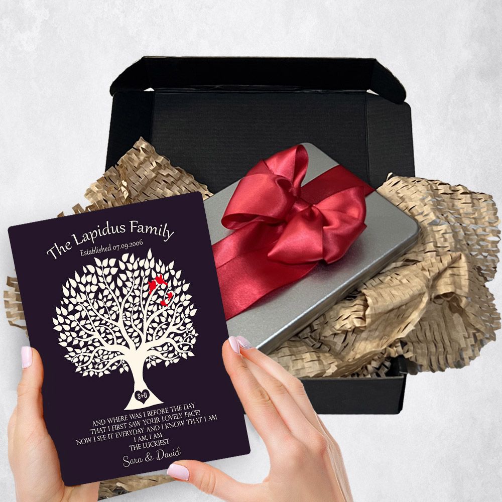 Tree Silhouette Metal Plaque Anniversary Gift Delivery For Couples Toy-1358