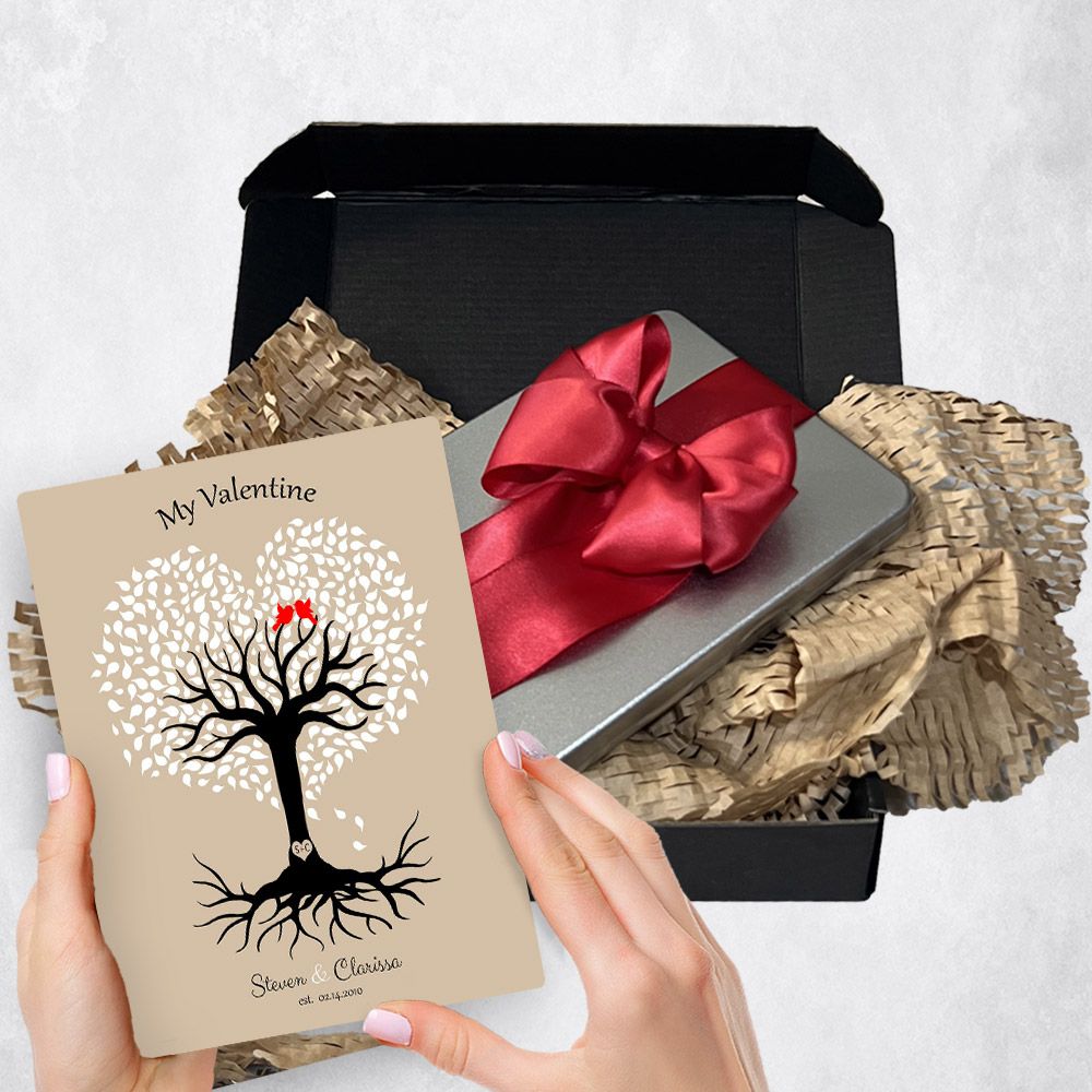 Heart Shape Tree Metal Plaque Anniversary Gift Delivery For Couples Toy-1816